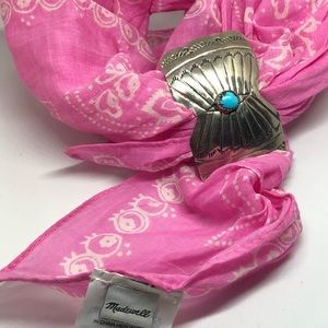 bandanas w/sterling silver&turquoise brooch